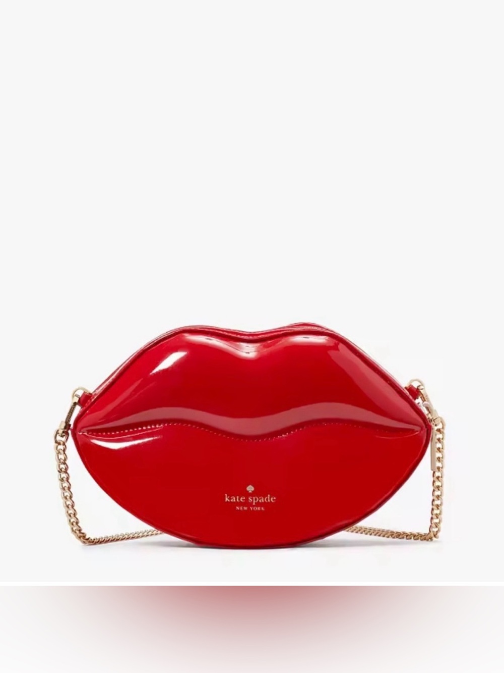 kate spade Red Gloss Lip-Shaped Crossbody Bag
